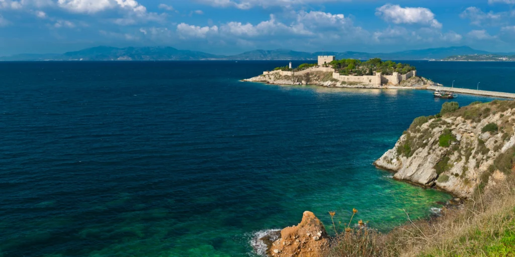 Kusadasi Aegean coast and Guvercinada during a dental holiday in Turkey